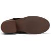 DREAM PAIRS Girls Ankle Boots Side Zipper Low Heels Boots Little Kid/Big Kid(Brown)