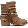 DREAM PAIRS Girls Ankle Boots Side Zipper Low Heels Boots Little Kid/Big Kid(Camel/Gold)