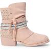 DREAM PAIRS Girls Ankle Boots Side Zipper Low Heels Boots Little Kid/Big Kid(Pink)