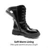 DREAM PAIRS Girls Combat Boots Side Zipper Ankle Booties Toddler/Little Kid/Big Kid(All Black)