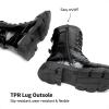 DREAM PAIRS Girls Combat Boots Side Zipper Ankle Booties Toddler/Little Kid/Big Kid(All Black)