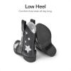 DREAM PAIRS Girls Cowgirl Boots Mid Calf Glitter Cowboy Western Boots Toddler Girls Star Riding Shoes(Black)