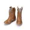 DREAM PAIRS Girls Cowgirl Boots Mid Calf Glitter Cowboy Western Boots Toddler Girls Star Riding Shoes(Camel)