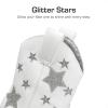 DREAM PAIRS Girls Cowgirl Boots Mid Calf Glitter Cowboy Western Boots Toddler Girls Star Riding Shoes(White)