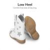DREAM PAIRS Girls Cowgirl Boots Mid Calf Glitter Cowboy Western Boots Toddler Girls Star Riding Shoes(White)