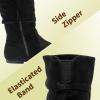 DREAM PAIRS Girl’s Faux Fur Lined Knee High Winter Riding Boots(Toddler/Little Kid/Big Kid)(Black)