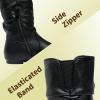 DREAM PAIRS Girl’s Faux Fur Lined Knee High Winter Riding Boots(Toddler/Little Kid/Big Kid)(Blvd-black Pu)