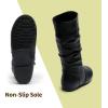 DREAM PAIRS Girl’s Faux Fur Lined Knee High Winter Riding Boots(Toddler/Little Kid/Big Kid)(Blvd-black Pu)
