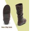 DREAM PAIRS Girl’s Faux Fur Lined Knee High Winter Riding Boots(Toddler/Little Kid/Big Kid)(Brown Pu)