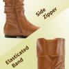 DREAM PAIRS Girl’s Faux Fur Lined Knee High Winter Riding Boots(Toddler/Little Kid/Big Kid)(Tan-pu)