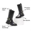 DREAM PAIRS Girls Knee High Fashion Riding Boots for Toddler/Little Kid/Big Kid(Black)