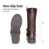 DREAM PAIRS Girls Knee High Fashion Riding Boots for Toddler/Little Kid/Big Kid(Brown)