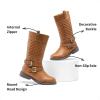 DREAM PAIRS Girls Knee High Fashion Riding Boots for Toddler/Little Kid/Big Kid(Tan)
