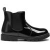 DREAM PAIRS Girls Side Zipper Chelsea Ankle Boots Little Kid/Big Kid(Black/Pat)