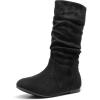 DREAM PAIRS Girl’s Faux Fur Lined Knee High Winter Riding Boots(Toddler/Little Kid/Big Kid)(Black)