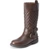 DREAM PAIRS Girls Knee High Fashion Riding Boots for Toddler/Little Kid/Big Kid(Brown)