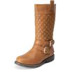 DREAM PAIRS Girls Knee High Fashion Riding Boots for Toddler/Little Kid/Big Kid(Tan)