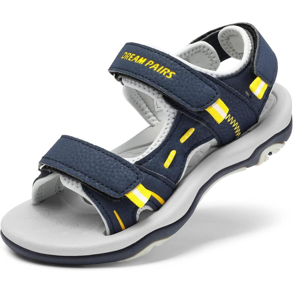 imageDREAM PAIRS Boys Girls Fashion Athletic Summer Sports SandalsToddlerLittle KidBig KidDarkBlue