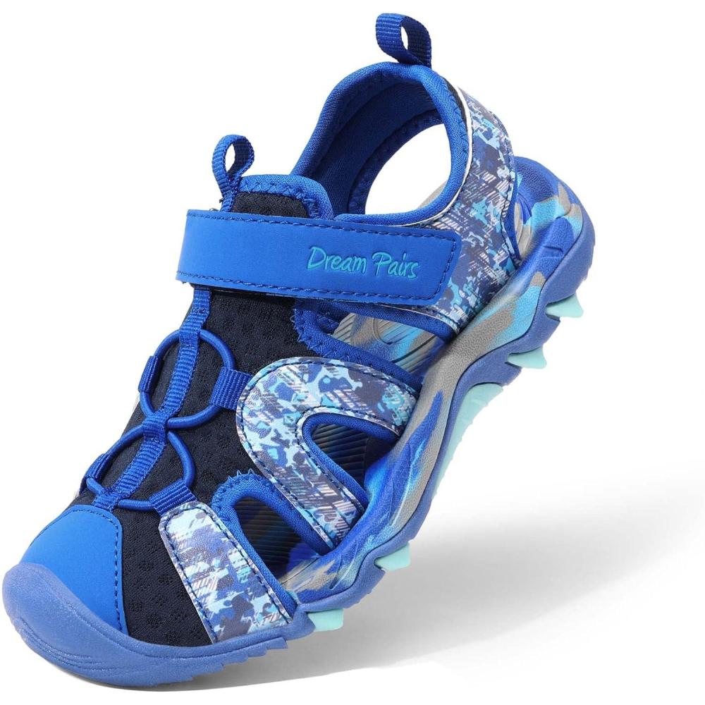 imageDREAM PAIRS Boys Girls Summer Outdoor Athletic Sport Sandals for LittleBig KidRoyal Blue