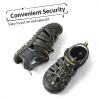 DREAM PAIRS Boys Girls Closed-Toe Outdoor Summer Sport Sandals for Little/Big Kid(Black/Grey/Yellow)