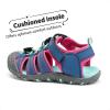 DREAM PAIRS Boys Girls Closed-Toe Outdoor Summer Sport Sandals for Little/Big Kid(Blue/Fuchsia/Mint)