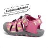 DREAM PAIRS Boys Girls Closed-Toe Outdoor Summer Sport Sandals for Little/Big Kid(Fuchsia/Multi/Grey)
