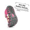 DREAM PAIRS Boys Girls Closed-Toe Outdoor Summer Sport Sandals for Little/Big Kid(Fuchsia/Multi/Grey)