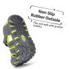 DREAM PAIRS Boys Girls Closed-Toe Outdoor Summer Sport Sandals for Little/Big Kid(Grey/Green)