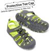 DREAM PAIRS Boys Girls Closed-Toe Outdoor Summer Sport Sandals for Little/Big Kid(Grey/Green)