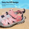 DREAM PAIRS Boys Girls Closed-Toe Outdoor Summer Sport Sandals for Little/Big Kid(Pink/Grey/Green)