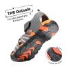 DREAM PAIRS Boys Girls Outdoor Summer Sport Athletic Sandals for Little/Big Kid(Dark/Grey/Orange)