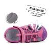 DREAM PAIRS Boys Girls Outdoor Summer Sport Athletic Sandals for Little/Big Kid(Fuchsia/Light/Grey)