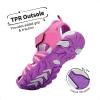 DREAM PAIRS Boys Girls Outdoor Summer Sport Athletic Sandals for Little/Big Kid(Fuchsia/Light/Grey)