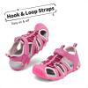 DREAM PAIRS Boys Girls Outdoor Summer Sport Athletic Sandals for Little/Big Kid(Fuchsia/Shell/Pink)