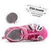 DREAM PAIRS Boys Girls Outdoor Summer Sport Athletic Sandals for Little/Big Kid(Fuchsia/Shell/Pink)