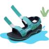 DREAM PAIRS Boys Girls Sandals Summer Outdoor Athletic Kids Sport Water Shoes for Toddler/Little Kid(Blue/Crocodile)