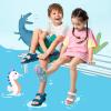 DREAM PAIRS Boys Girls Sandals Summer Outdoor Athletic Kids Sport Water Shoes for Toddler/Little Kid(Navy/Blue/Dinosaur)