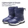 DREAM PAIRS Boys Girls Snow Boots Lightweight Slip Resistant Mid Calf Winter Shoes for Little/Big Kid(Navy)