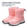 DREAM PAIRS Boys Girls Snow Boots Lightweight Slip Resistant Mid Calf Winter Shoes for Little/Big Kid(Pink)