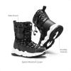 DREAM PAIRS Boys Girls Snow Boots Water Resistant Non-Slip Mid Calf Lightweight Athletic Outdoor Warm Winter Shoes for Little/Big Kids(Black)