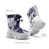 DREAM PAIRS Boys Girls Snow Boots Water Resistant Non-Slip Mid Calf Lightweight Athletic Outdoor Warm Winter Shoes for Little/Big Kids(Grey/Blue/Black/White)