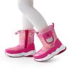 DREAM PAIRS Boys Girls Snow Boots Water Resistant Non-Slip Mid Calf Lightweight Athletic Outdoor Warm Winter Shoes for Little/Big Kids(Hot Pink/Rainbow Silver)
