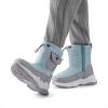 DREAM PAIRS Boys Girls Snow Boots Water Resistant Non-Slip Mid Calf Lightweight Athletic Outdoor Warm Winter Shoes for Little/Big Kids(Light Blue/Grey)