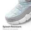 DREAM PAIRS Boys Girls Snow Boots Water Resistant Non-Slip Mid Calf Lightweight Athletic Outdoor Warm Winter Shoes for Little/Big Kids(Light Blue/Grey)