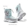 DREAM PAIRS Boys Girls Snow Boots Water Resistant Non-Slip Mid Calf Lightweight Athletic Outdoor Warm Winter Shoes for Little/Big Kids(Light Blue/Grey)