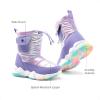 DREAM PAIRS Boys Girls Snow Boots Water Resistant Non-Slip Mid Calf Lightweight Athletic Outdoor Warm Winter Shoes for Little/Big Kids(Light Purple/Purple)