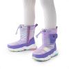 DREAM PAIRS Boys Girls Snow Boots Water Resistant Non-Slip Mid Calf Lightweight Athletic Outdoor Warm Winter Shoes for Little/Big Kids(Light Purple/Purple)