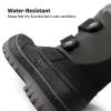 DREAM PAIRS Boys Girls Snow Boots Water-Resistant Outdoor Sport Warm Cozy Anti-Slip Cute Ankle Winter Shoes for Toddler/Little/Big Kid(Black/Grey)