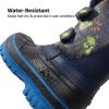 DREAM PAIRS Boys Girls Snow Boots Water-Resistant Outdoor Sport Warm Cozy Anti-Slip Cute Ankle Winter Shoes for Toddler/Little/Big Kid(Black/Neon/Green)