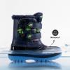 DREAM PAIRS Boys Girls Snow Boots Water-Resistant Outdoor Sport Warm Cozy Anti-Slip Cute Ankle Winter Shoes for Toddler/Little/Big Kid(Black/Neon/Green)